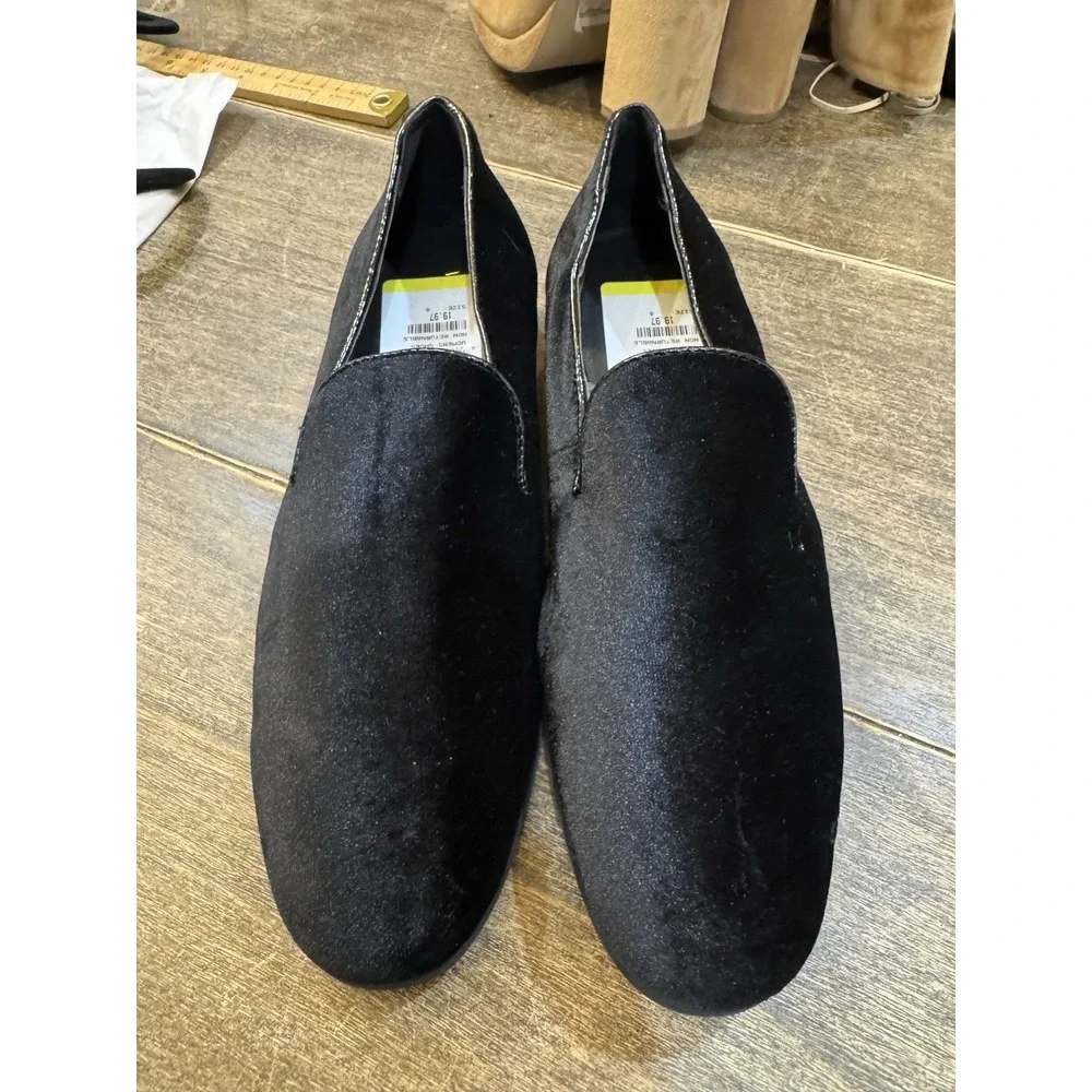 mens dress shoes black‎ velvet victorio russo style vr161287L size 8 Loafer